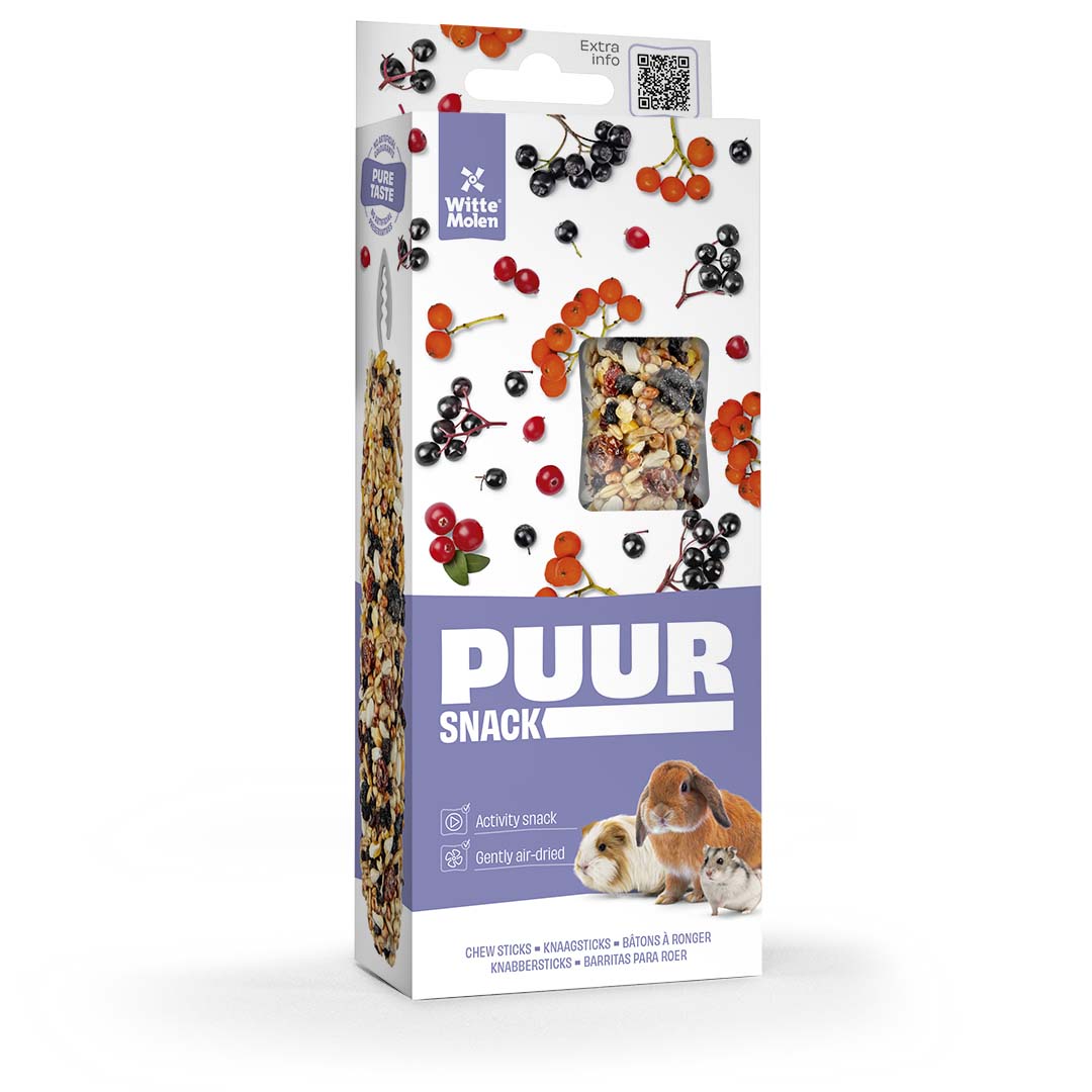 PUUR pauze sticks cranberry & elderberry Rabbit Small Animal Treat Sticks
