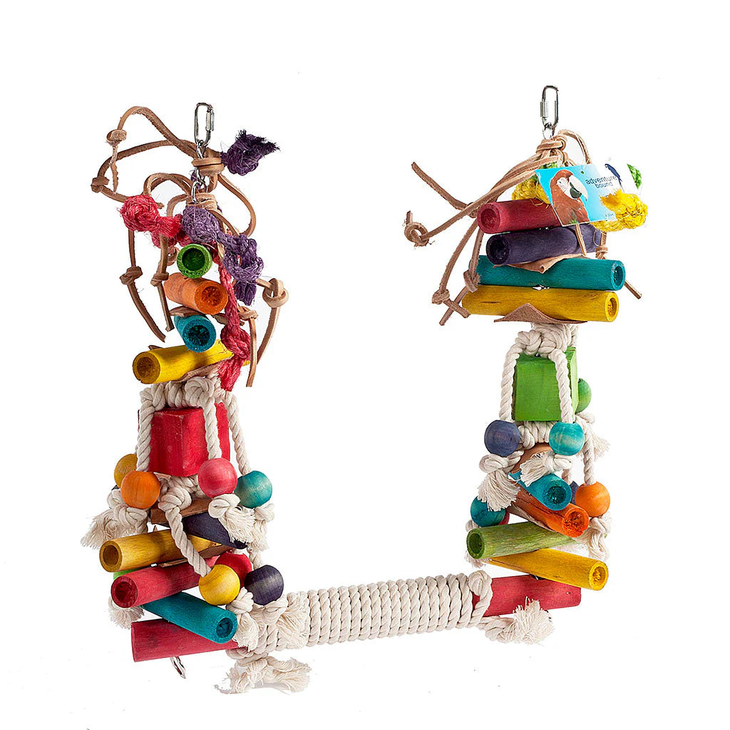 Adventure Bound Jumble Stack Swing Medium Parrot Toy, Macaw Parrot