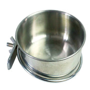 16cm Stainless Steel Bolt On Water/Seed Bowl for Parrots/Birds/Small Animals