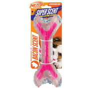 Nerf Dog Super Scented Bacon Solid Core Bone Teething 9" Dog/Puppy Toy