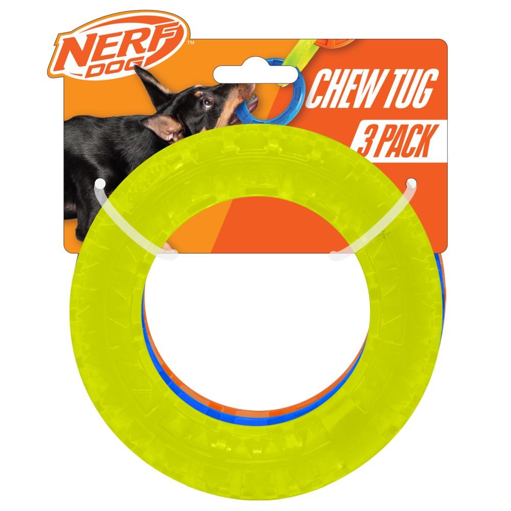 Nerf Dog Translucent TPR EXO Spike Ring 3pk 5in Green/Blue/Orange