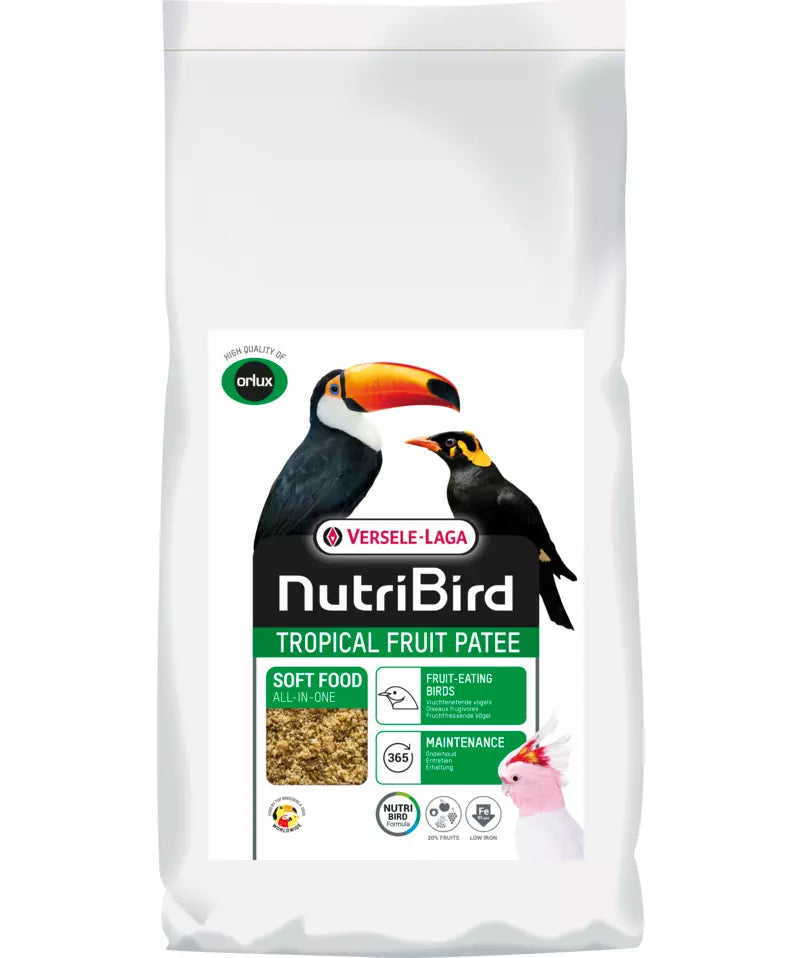 Versele-Laga Nurtibird Tropical Fruit Patee 1kg Complete Feed For Fruit Eaters