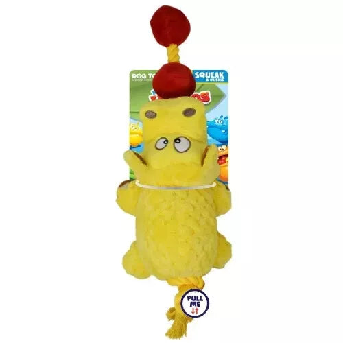 Hasbro Hungry Hippos Squeak & Tug Dog Toy 17"